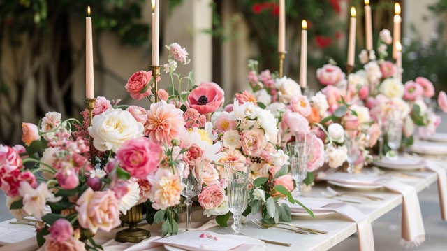 pink tablescape