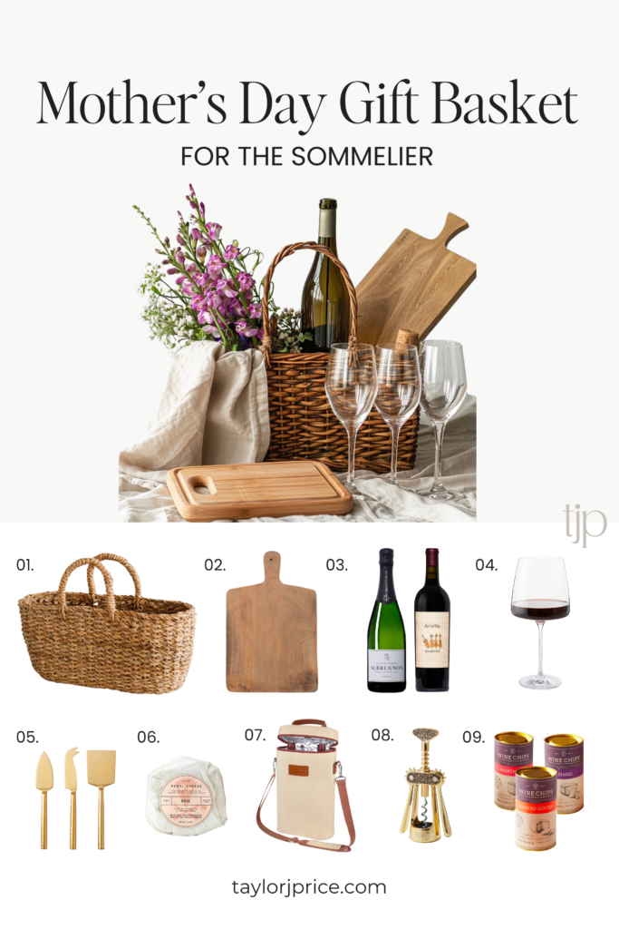 diy mother's day basket for wine lover