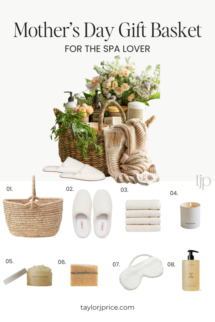 diy mother's day basket for spa lover